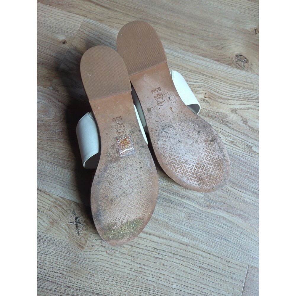 Tory Burch Patos Disk Thong Sandals White Gold Womens 9.5 - Picture 12 of 14